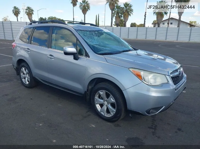 2015 Subaru Forester 2.5I Limited VIN: JF2SJAHC5FH432444 Lot: 40716161