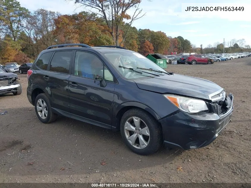 2015 Subaru Forester 2.5I Premium VIN: JF2SJADC4FH563449 Lot: 40718171