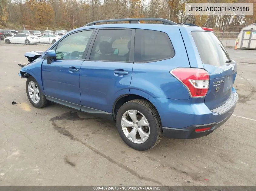 2015 Subaru Forester 2.5I Premium VIN: JF2SJADC3FH457588 Lot: 40724673