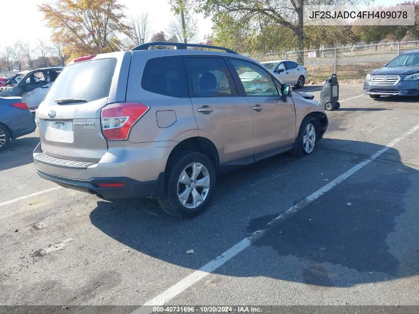 2015 Subaru Forester 2.5I Premium VIN: JF2SJADC4FH409078 Lot: 40731696