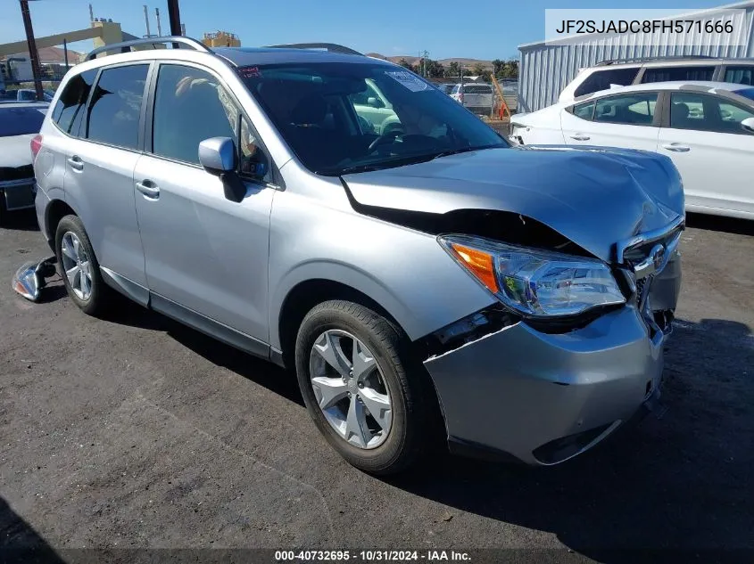 2015 Subaru Forester 2.5I Premium VIN: JF2SJADC8FH571666 Lot: 40732695