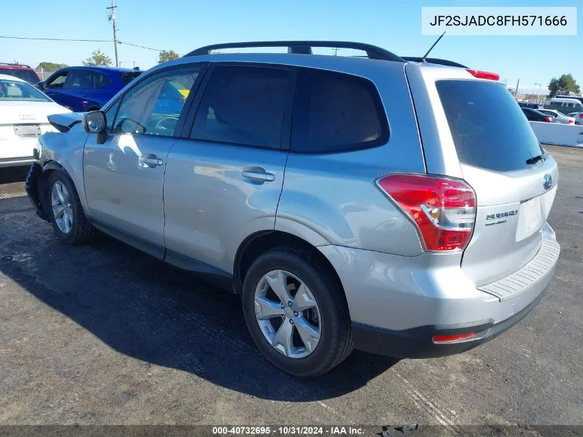 2015 Subaru Forester 2.5I Premium VIN: JF2SJADC8FH571666 Lot: 40732695