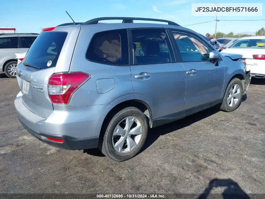 2015 Subaru Forester 2.5I Premium VIN: JF2SJADC8FH571666 Lot: 40732695