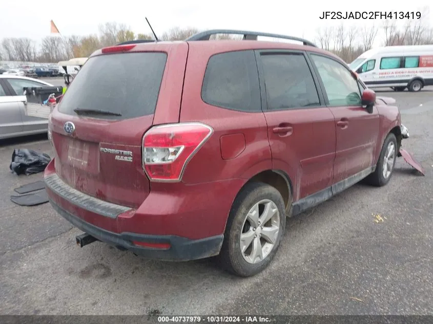 2015 Subaru Forester 2.5I Premium VIN: JF2SJADC2FH413419 Lot: 40737979