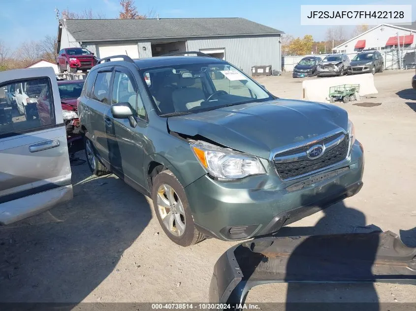 2015 Subaru Forester 2.5I Premium VIN: JF2SJAFC7FH422128 Lot: 40738514