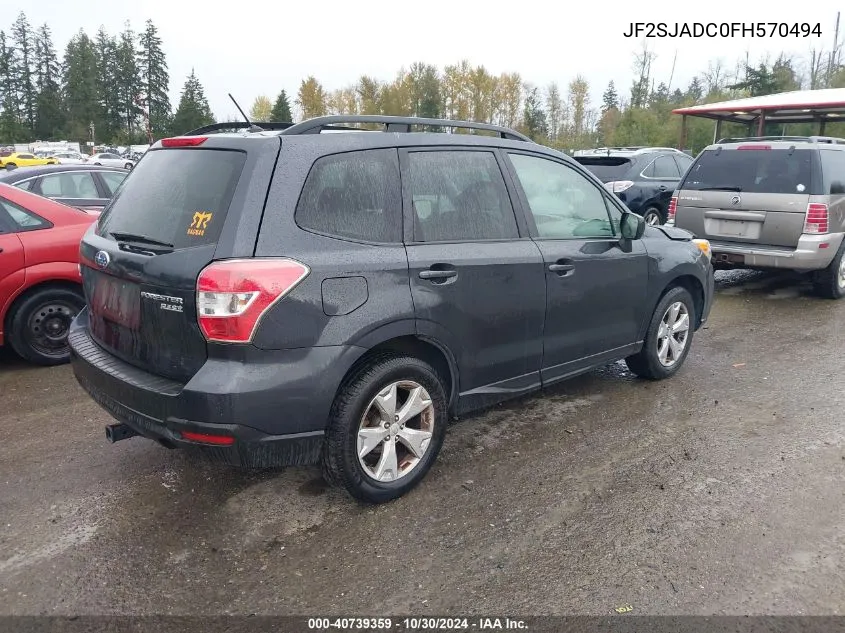 JF2SJADC0FH570494 2015 Subaru Forester 2.5I Premium