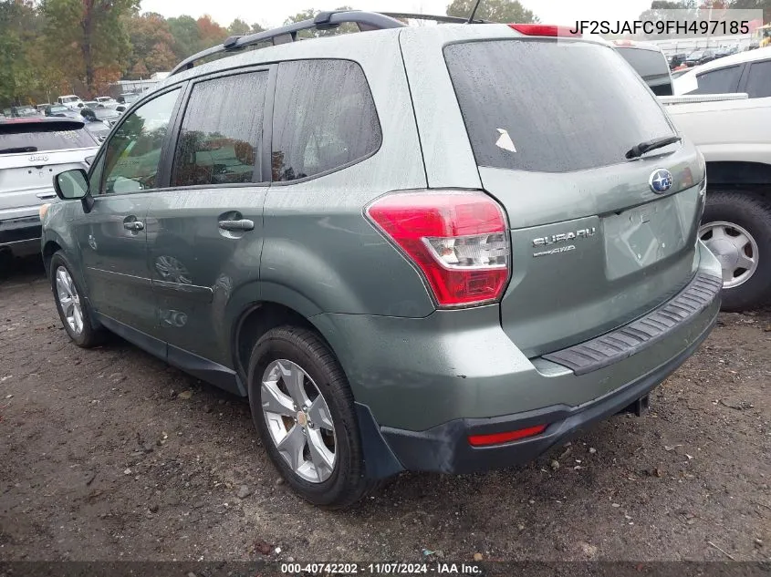 2015 Subaru Forester 2.5I Premium VIN: JF2SJAFC9FH497185 Lot: 40742202