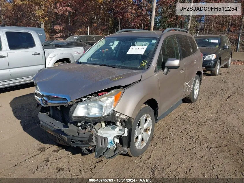 2015 Subaru Forester 2.5I Premium VIN: JF2SJADC9FH512254 Lot: 40745769