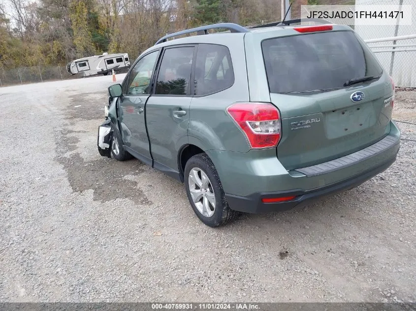 2015 Subaru Forester 2.5I Premium VIN: JF2SJADC1FH441471 Lot: 40759931