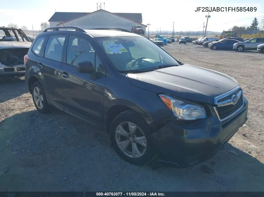 2015 Subaru Forester 2.5I VIN: JF2SJABC1FH585489 Lot: 40763077