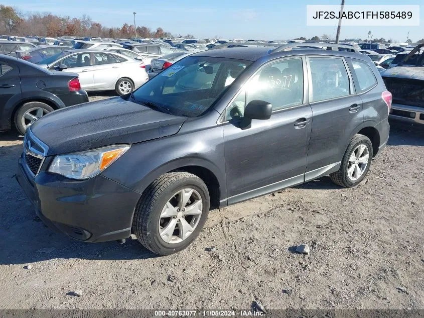 2015 Subaru Forester 2.5I VIN: JF2SJABC1FH585489 Lot: 40763077