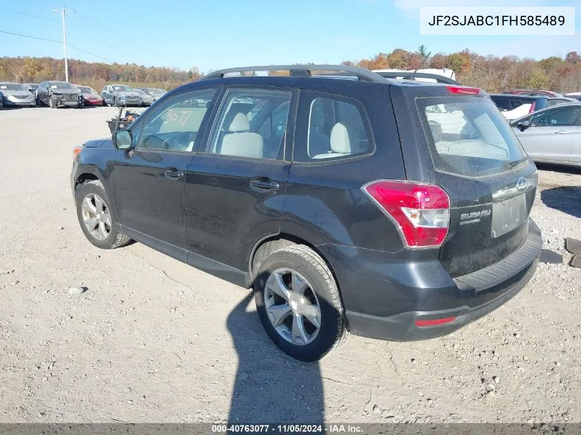 2015 Subaru Forester 2.5I VIN: JF2SJABC1FH585489 Lot: 40763077