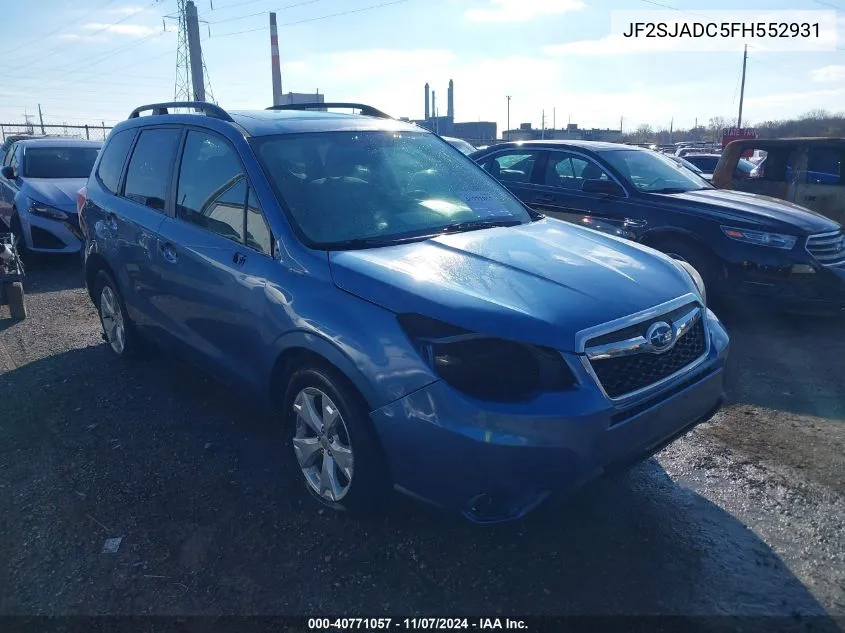 2015 Subaru Forester 2.5I Premium VIN: JF2SJADC5FH552931 Lot: 40771057