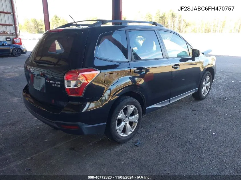 2015 Subaru Forester 2.5I VIN: JF2SJABC6FH470757 Lot: 40772820