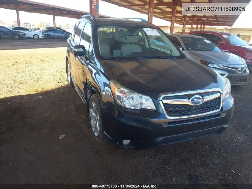 2015 Subaru Forester 2.5I Limited VIN: JF2SJARC7FH598995 Lot: 40775730