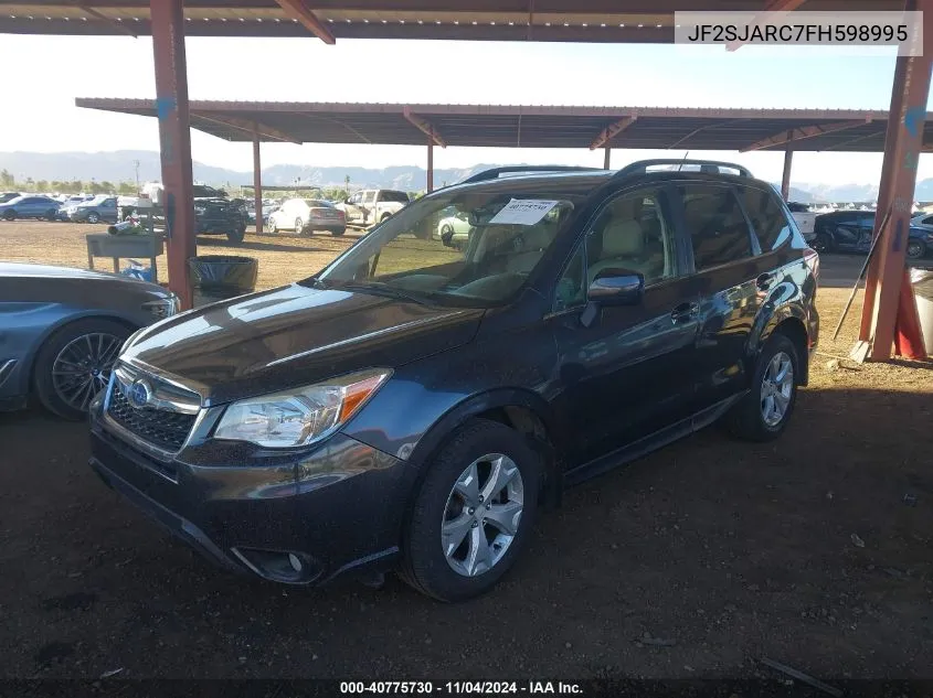 2015 Subaru Forester 2.5I Limited VIN: JF2SJARC7FH598995 Lot: 40775730