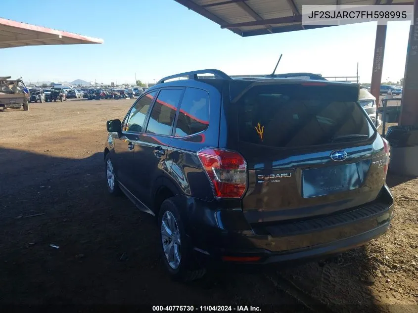 2015 Subaru Forester 2.5I Limited VIN: JF2SJARC7FH598995 Lot: 40775730