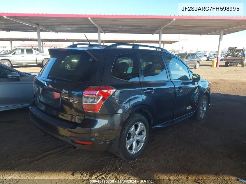 2015 Subaru Forester 2.5I Limited VIN: JF2SJARC7FH598995 Lot: 40775730