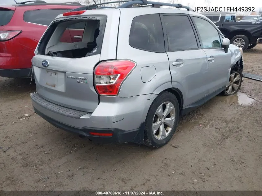 2015 Subaru Forester 2.5I Premium VIN: JF2SJADC1FH449392 Lot: 40789618