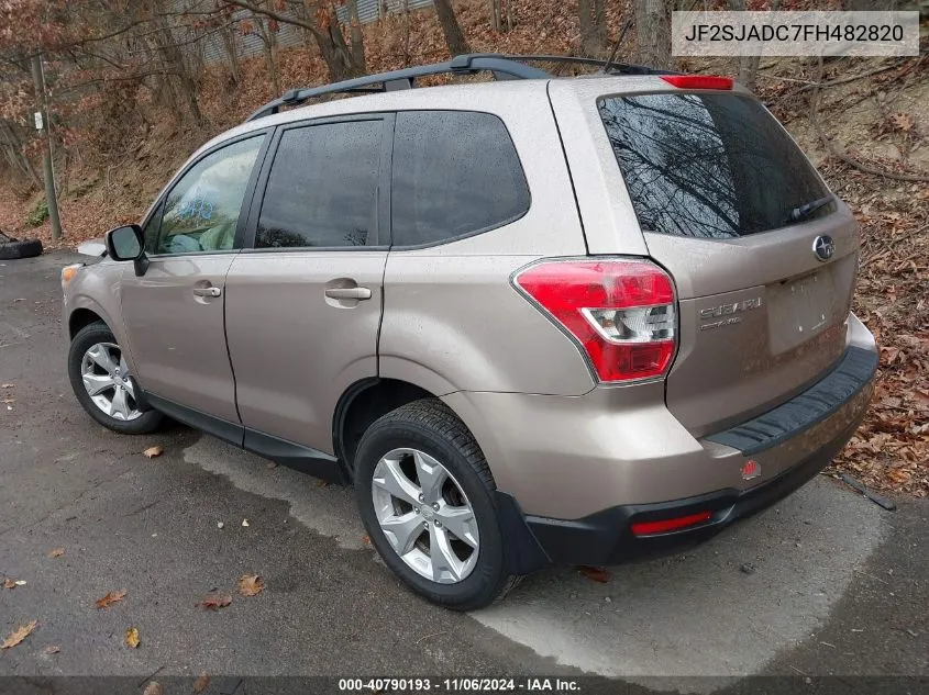 2015 Subaru Forester 2.5I Premium VIN: JF2SJADC7FH482820 Lot: 40790193