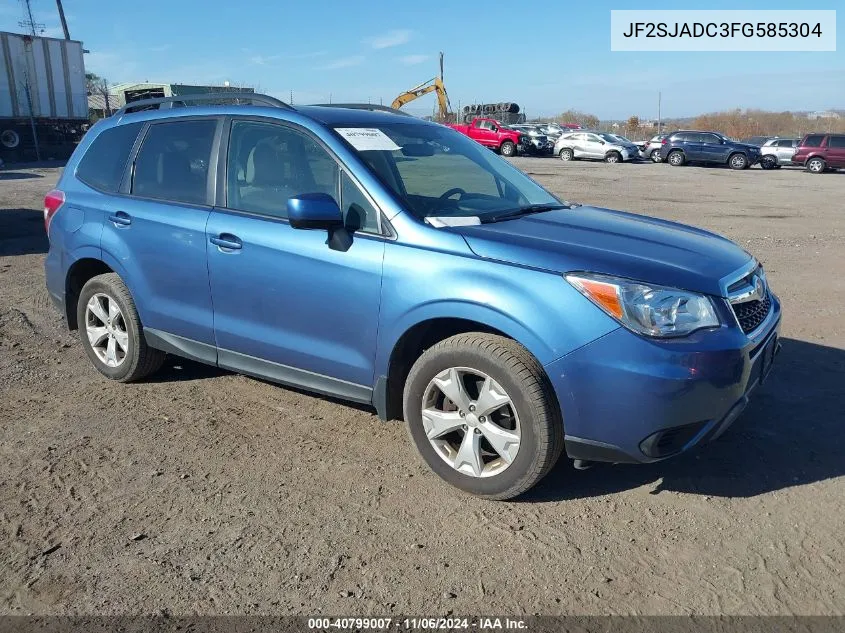 2015 Subaru Forester 2.5I Premium VIN: JF2SJADC3FG585304 Lot: 40799007