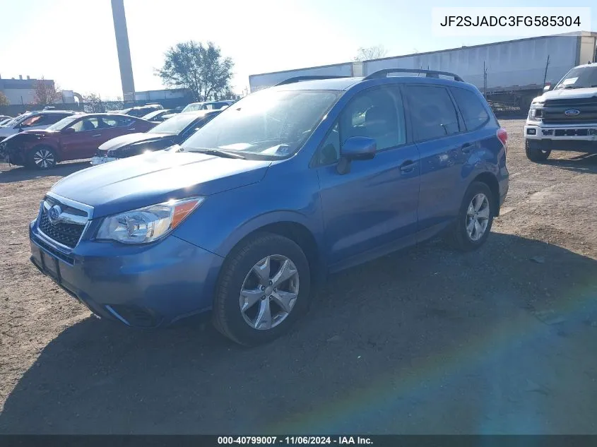 2015 Subaru Forester 2.5I Premium VIN: JF2SJADC3FG585304 Lot: 40799007