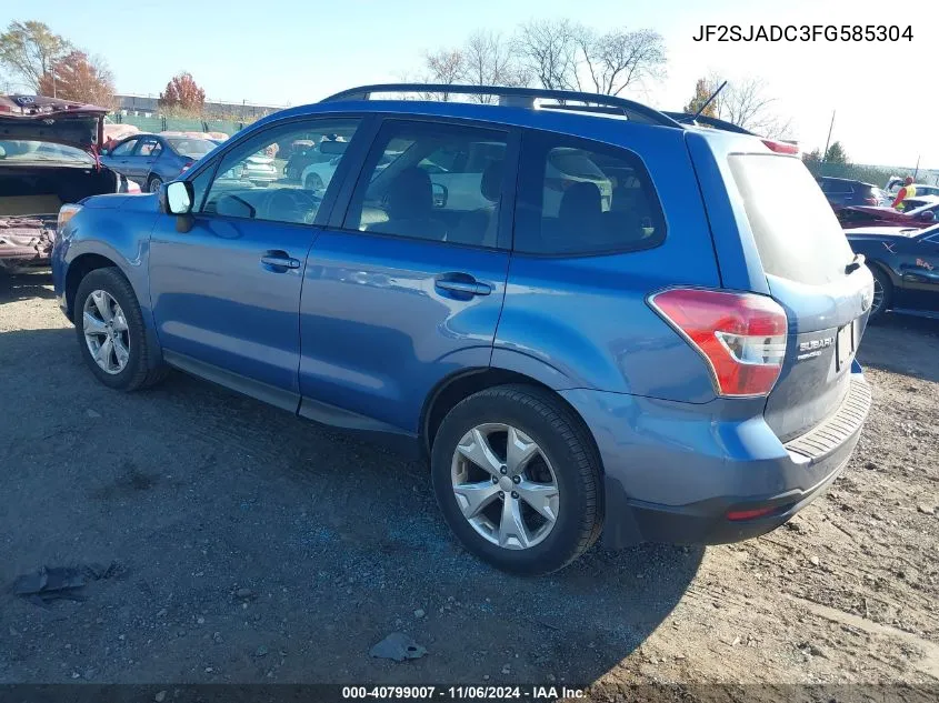 2015 Subaru Forester 2.5I Premium VIN: JF2SJADC3FG585304 Lot: 40799007