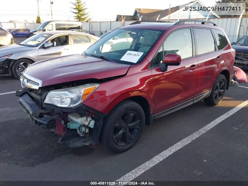 2015 Subaru Forester 2.5I Premium VIN: JF2SJADC9FH477411 Lot: 40811029