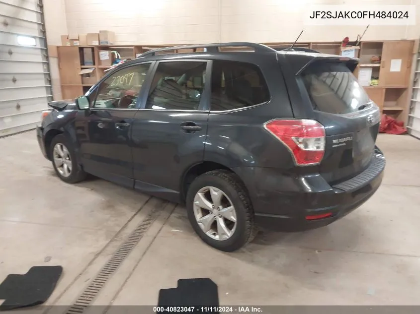 2015 Subaru Forester 2.5I Limited VIN: JF2SJAKC0FH484024 Lot: 40823047