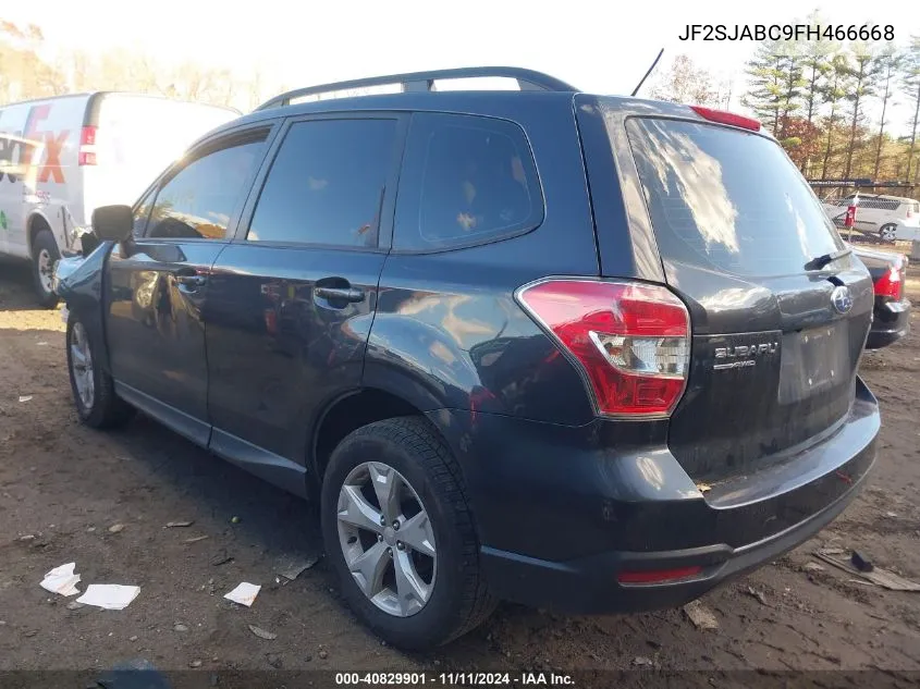 2015 Subaru Forester 2.5I VIN: JF2SJABC9FH466668 Lot: 40829901