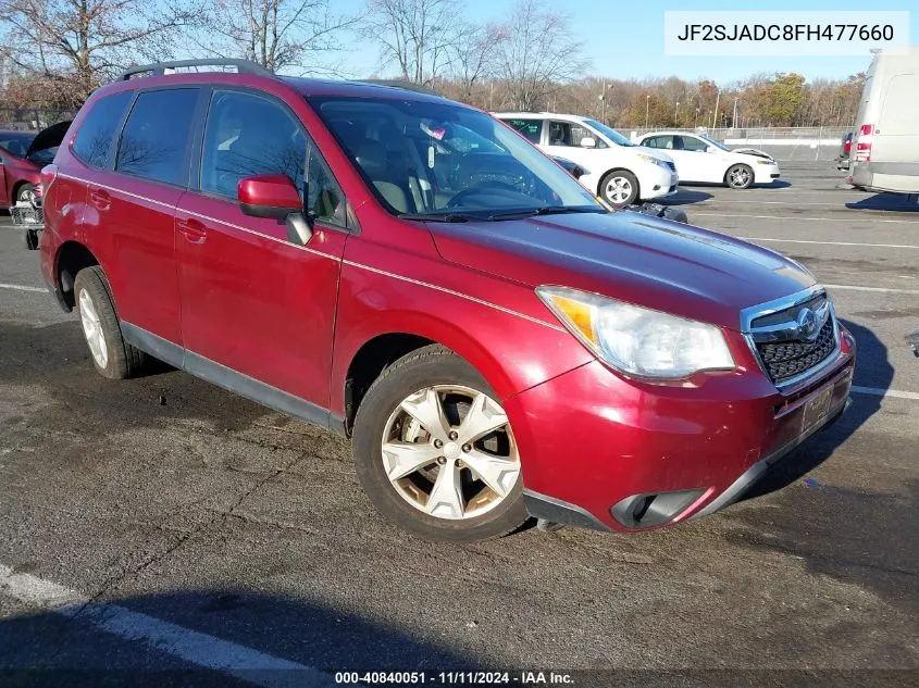 2015 Subaru Forester 2.5I Premium VIN: JF2SJADC8FH477660 Lot: 40840051