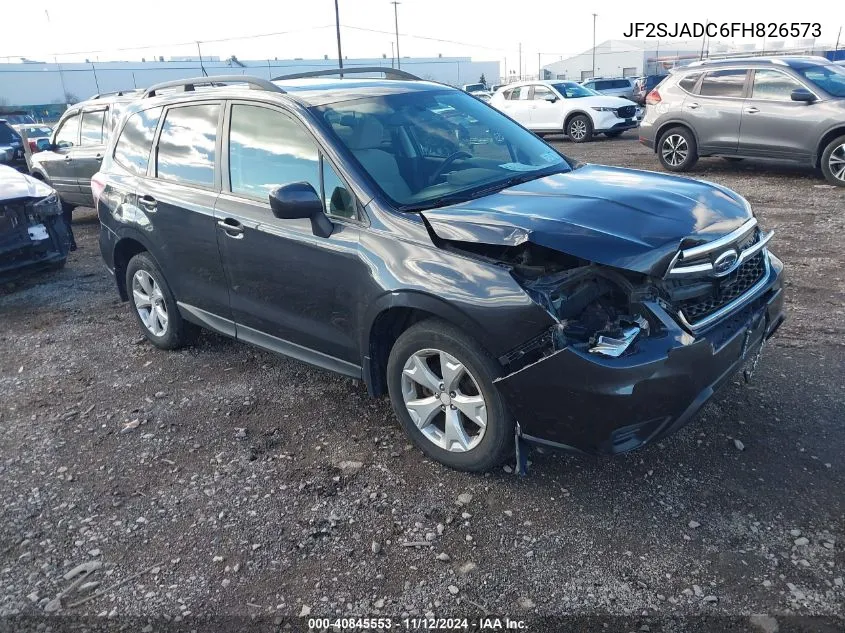 2015 Subaru Forester 2.5I Premium VIN: JF2SJADC6FH826573 Lot: 40845553