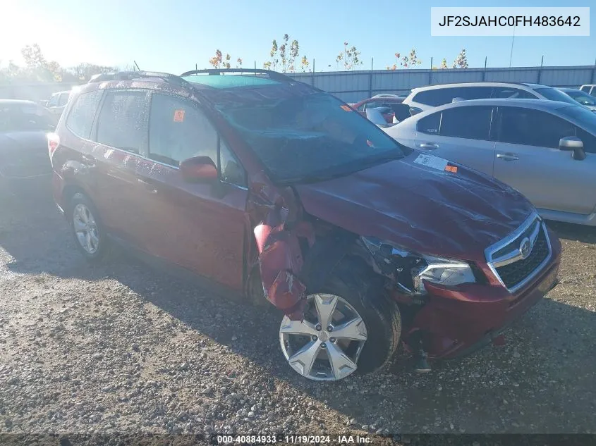 2015 Subaru Forester 2.5I Limited VIN: JF2SJAHC0FH483642 Lot: 40884933