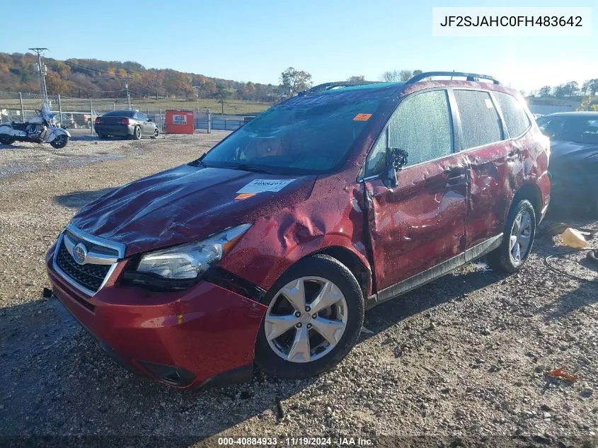 2015 Subaru Forester 2.5I Limited VIN: JF2SJAHC0FH483642 Lot: 40884933