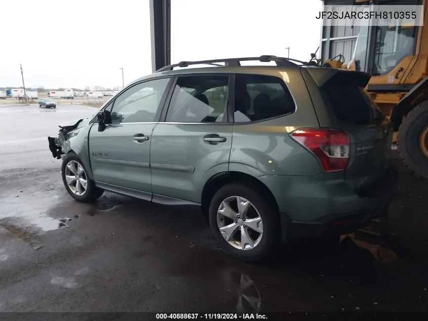 2015 Subaru Forester 2.5I Limited VIN: JF2SJARC3FH810355 Lot: 40888637