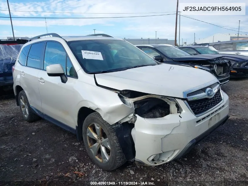 2015 Subaru Forester 2.5I Premium VIN: JF2SJADC9FH564905 Lot: 40901949