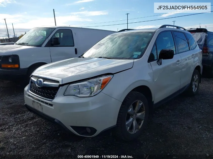 2015 Subaru Forester 2.5I Premium VIN: JF2SJADC9FH564905 Lot: 40901949