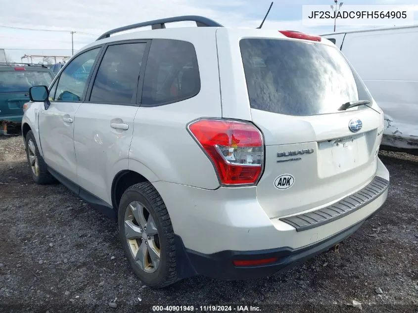 2015 Subaru Forester 2.5I Premium VIN: JF2SJADC9FH564905 Lot: 40901949