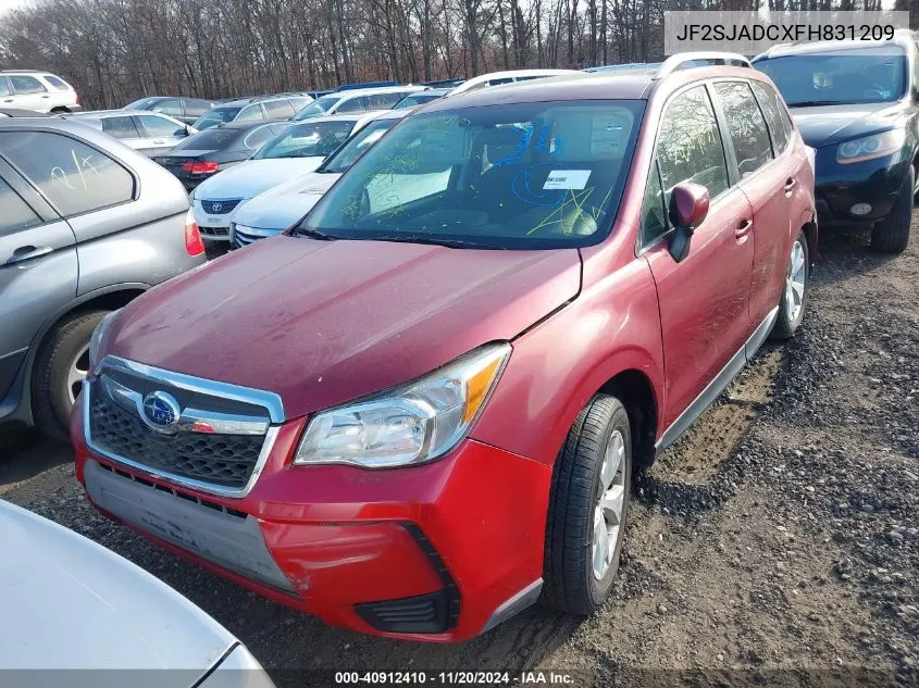 2015 Subaru Forester 2.5I Premium VIN: JF2SJADCXFH831209 Lot: 40912410