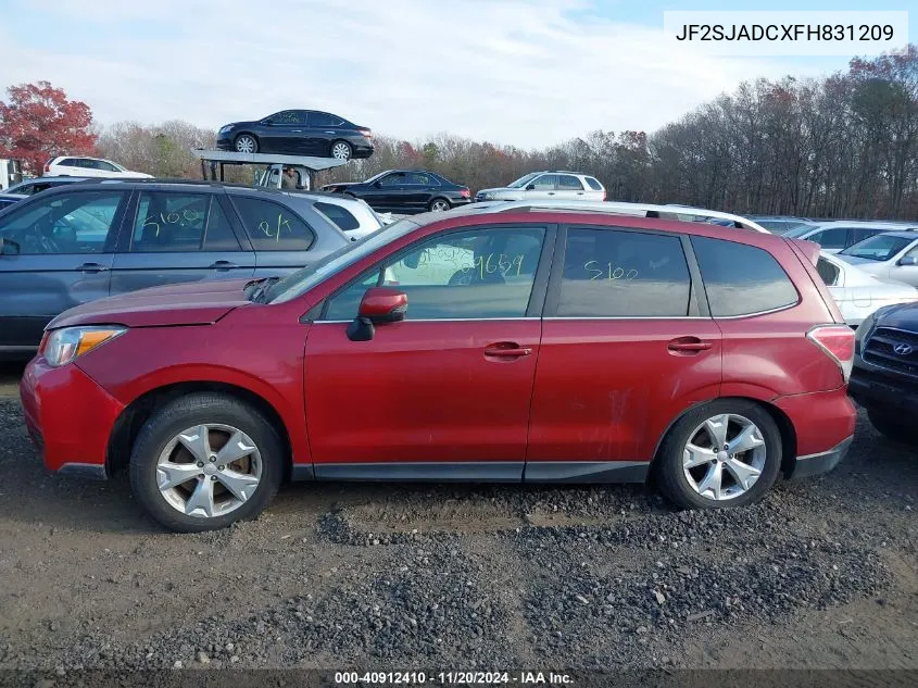 2015 Subaru Forester 2.5I Premium VIN: JF2SJADCXFH831209 Lot: 40912410