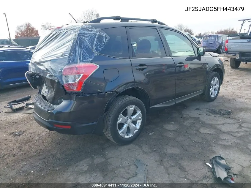 2015 Subaru Forester 2.5I Premium VIN: JF2SJADC5FH443479 Lot: 40914411