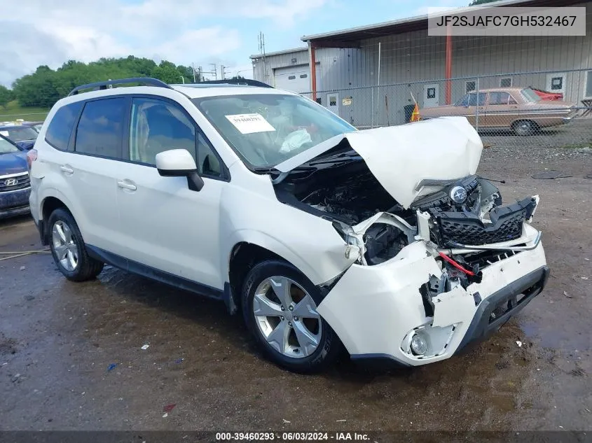 2016 Subaru Forester 2.5I Premium VIN: JF2SJAFC7GH532467 Lot: 39460293