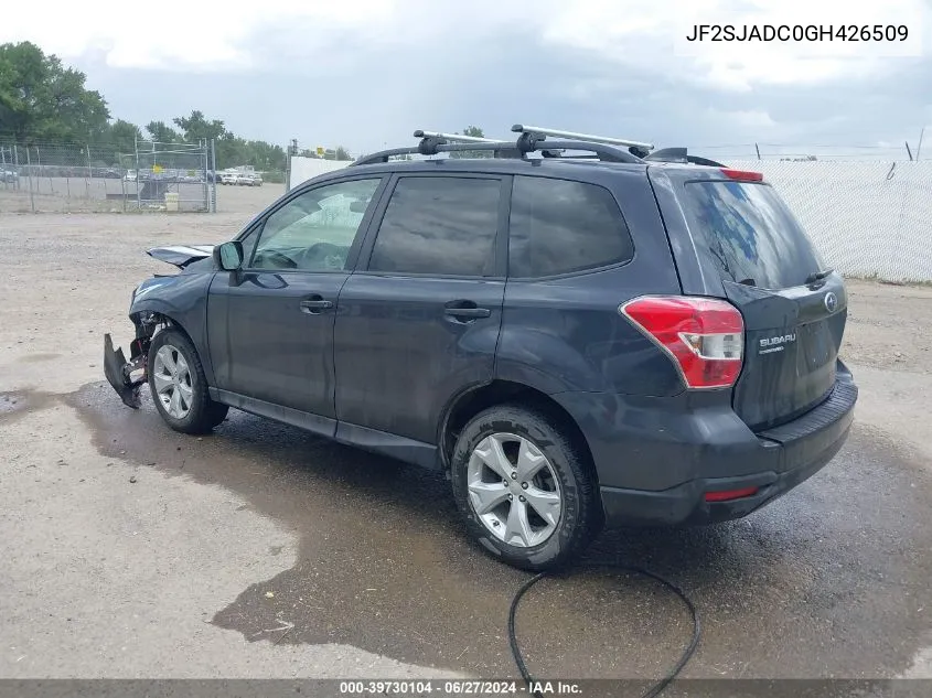 2016 Subaru Forester 2.5I Premium VIN: JF2SJADC0GH426509 Lot: 39730104