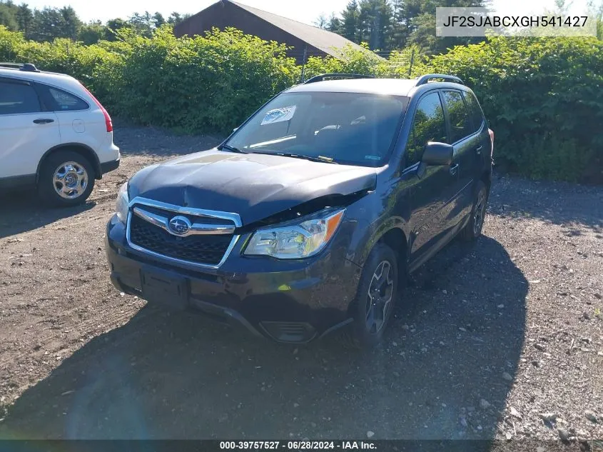 2016 Subaru Forester 2.5I VIN: JF2SJABCXGH541427 Lot: 39757527