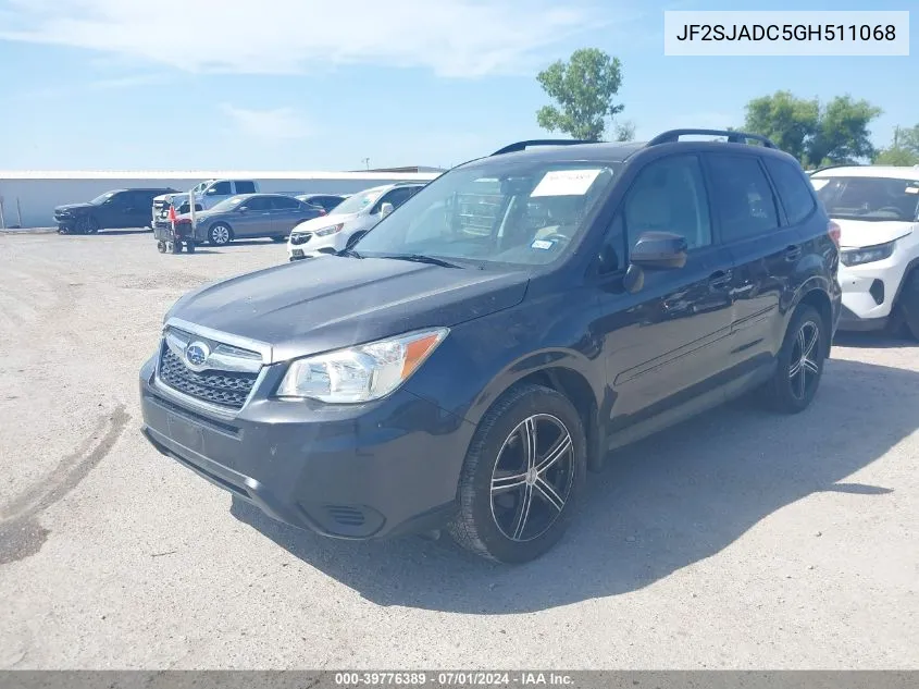 2016 Subaru Forester 2.5I Premium VIN: JF2SJADC5GH511068 Lot: 39776389