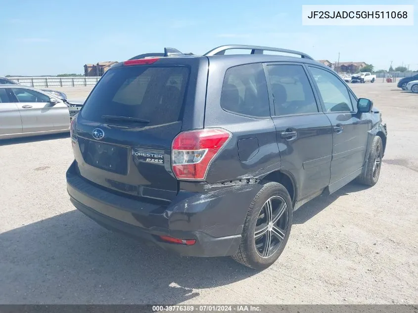 2016 Subaru Forester 2.5I Premium VIN: JF2SJADC5GH511068 Lot: 39776389