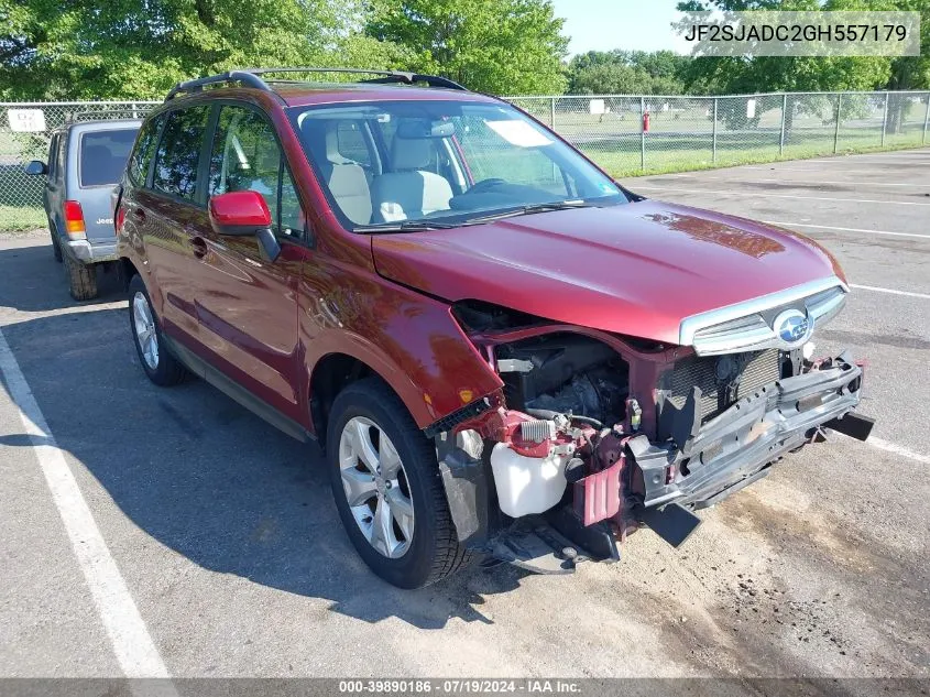 2016 Subaru Forester 2.5I Premium VIN: JF2SJADC2GH557179 Lot: 39890186