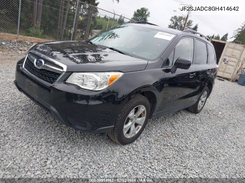 2016 Subaru Forester 2.5I Premium VIN: JF2SJADC8GH414642 Lot: 39914952