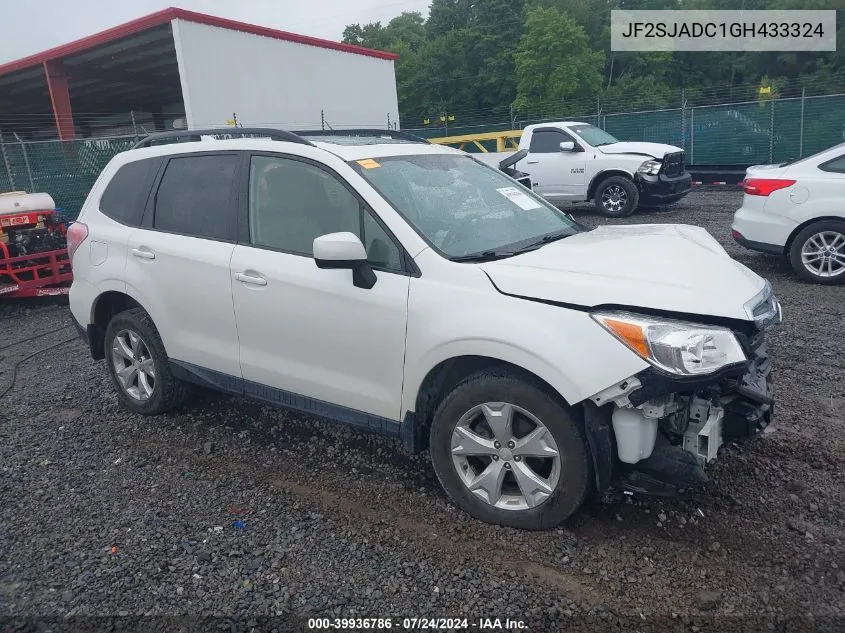 2016 Subaru Forester 2.5I Premium VIN: JF2SJADC1GH433324 Lot: 39936786