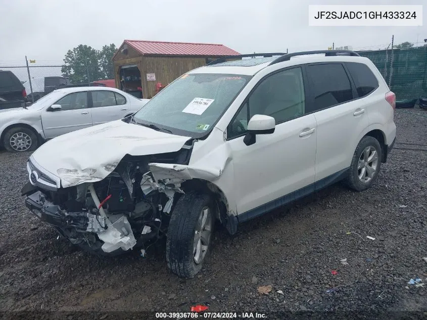 2016 Subaru Forester 2.5I Premium VIN: JF2SJADC1GH433324 Lot: 39936786